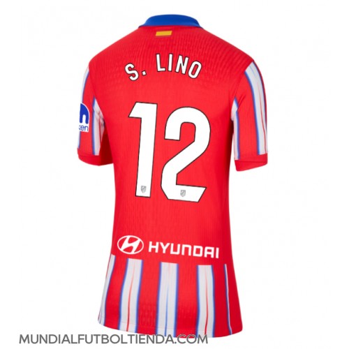 Camiseta Atletico Madrid Samuel Lino #12 Primera Equipación Replica 2024-25 para mujer mangas cortas